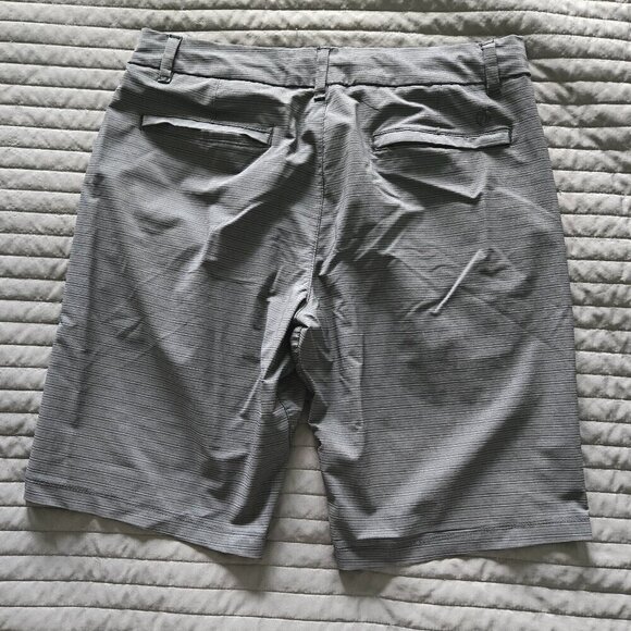 Hang Ten Men's Men's Hybrid Short 11" - 34 Dark Grey Striped - Picture 2 of 4